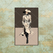 Load image into Gallery viewer, Vintage 1970&#39;s Ladies Fashion Sketch Illustration Art Images 20 Images JPEG and PDF Image Instant Download
