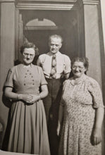 Load image into Gallery viewer, Vintage Sepia Colour Old Family Photograph, 2  Woman and a Smartly Dressed Old Man, Date Uknown, Vol
