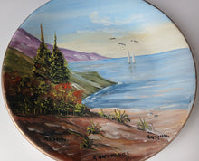 Load image into Gallery viewer, Hand Painted Zakynthos Greece Decorative Wall Plate Coastal Landscape 27cm

