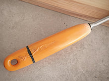 Load image into Gallery viewer, Vintage Slotted Serving Spoon – Orange Plastic Handle – Made in England – 30cm
