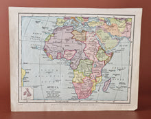 Load image into Gallery viewer, 2 x Vintage Printed Maps Of Europe and Africa, Stanley Gibbons Ltd, Book Plate, Old Book Plates
