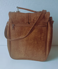 Load image into Gallery viewer, Vintage 1970s Brown Faux Leather Satchel Shoulder Bag Briefcase Retro Unisex
