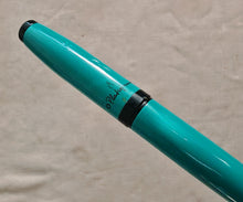 Load image into Gallery viewer, Platignum Studio Ballpoint Pen , Turquoise , Black Ink , 13.5cm , Used
