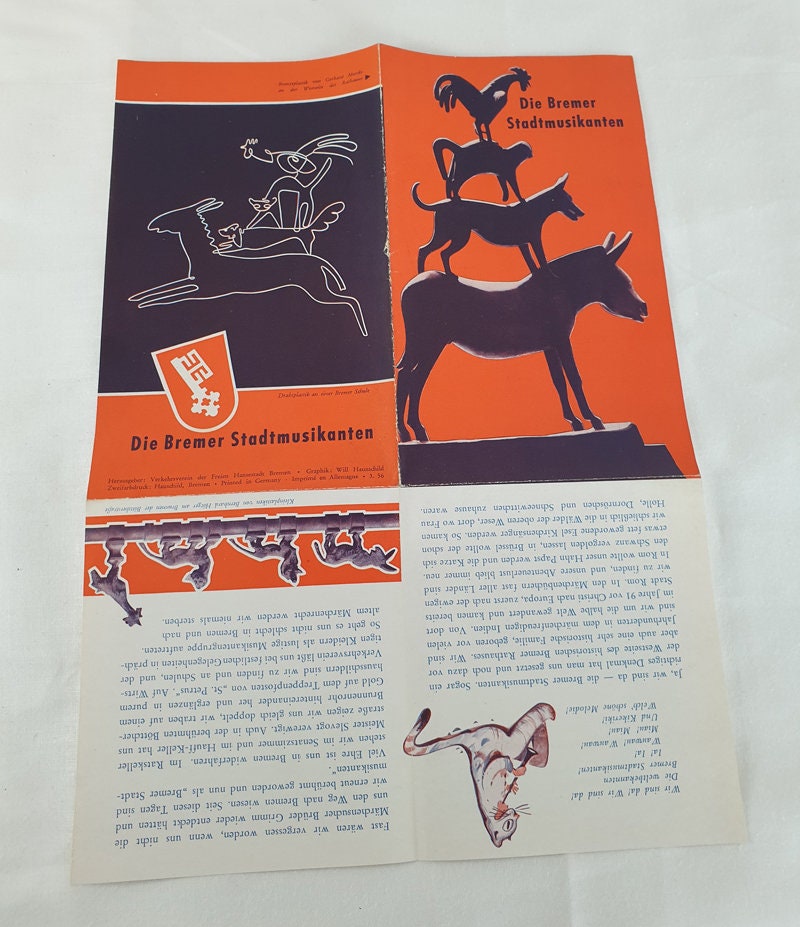 Vintage Tourist / Musical Theatre Guide Die Bremer Stadtmusikanten (Town Musicians of Bremen) , Holi