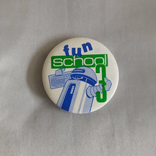 Load image into Gallery viewer, Vintage Fun School 2 Computer Game Promo Pin Badge 5.5cm Educational Retro
