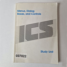 Load image into Gallery viewer, Menus Dialog Boxes &amp; Controls ICS Study Unit 037022 Vintage Computing Book
