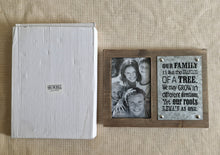 Load image into Gallery viewer, Shudehill Giftware Wooden Photo Frame with Quote On Metal Our Family Memories
