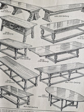 Load image into Gallery viewer, Old Oak Tables Image Illustrations Vintage Drawing Image Book Plate, How Old is That Oak Table? Old
