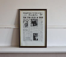 Load image into Gallery viewer, Vintage Book Plate Print Picture Frame Old News Paper Page Print in Wooden Frame
