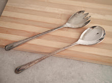 Load image into Gallery viewer, Vintage Silver Plated Salad Serving Set – 23cm Long – Elegant Tableware
