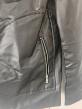 Load image into Gallery viewer, USE CLUP Men’s Black Faux Leather Biker Jacket – Size S – Made in Turkey
