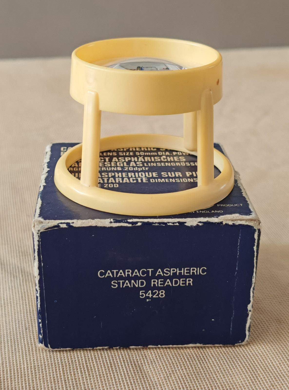 Collectable Hand Magnifier Plasta Aspheric Cataract Reader - Vintage 1950s Boxed