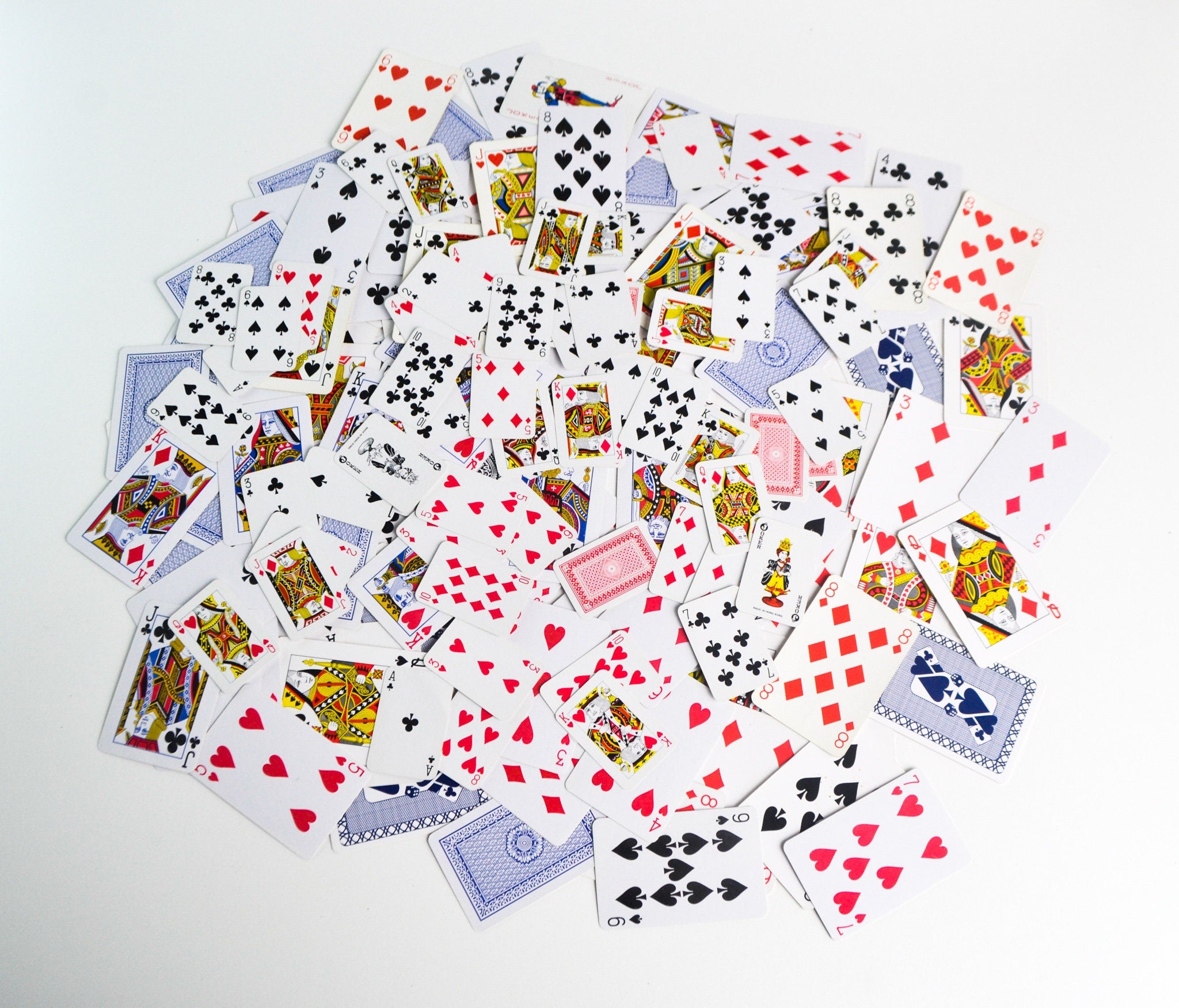 169 x Random Single Playing Cards Job Lot Bundle , Swap Vintage & Modern Various Designs and size, I