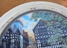 Load image into Gallery viewer, Royal Worcester Fine Bone China Village Market Wall Plate Framed 28.5cm England
