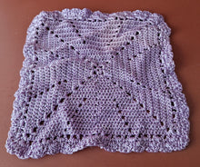 Load image into Gallery viewer, 2 x Rare Crochet Doily Ornamental Table Place Mats , Lilac Colour Vintage Retro
