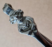 Load image into Gallery viewer, Vintage Chrome Metal Lincoln Imp Devil Head Crab Nut Cracker Nutcracker
