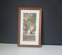 Load image into Gallery viewer, Framed Victorian Garden Print Ladies Tea Time Cat Wall Art 50 x 30cm
