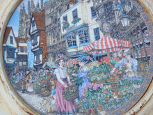 Load image into Gallery viewer, Royal Worcester Fine Bone China Cathedral Market Wall Plate Framed 28.5cm

