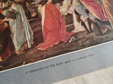 Load image into Gallery viewer, Vintage Book Plate Print , Adoration of the Magi , c. 1477 , Florence, Uffizi
