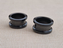 Load image into Gallery viewer, 16mm Alloy Black Steel Screw-On Ear Plug Stretcher Expander Piercing 1Pair
