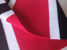 Load image into Gallery viewer, Manchester United Supporters Scarf Red Black White Football Fan Fringe 157cm
