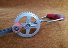 Load image into Gallery viewer, Vintage Rotary Hand Whisk Egg Whisk Hand Beater Mixer Red Wooden Handle Skyline Retro
