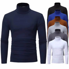 Load image into Gallery viewer, Thermal Underwear Tops Men Spring Clothes Thermal Shirt Autumn Men&#39;s Winter Tights High Neck Thin Slim Fit Long Sleeve T-shirt
