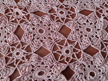 Load image into Gallery viewer, Rare Crochet Doily Ornamental Table Place Mat , Pink Colour, Genuine Vintage
