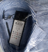 Load image into Gallery viewer, ONLY &amp; SONS Men's Blue White Striped Oxford Shirt Size S Long Sleeve New

