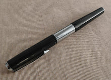 Load image into Gallery viewer, Platignum Ballpoint Pen – Black &amp; Chrome – Black Ink – 13cm – Used
