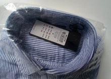 Load image into Gallery viewer, ONLY &amp; SONS Men's Blue White Striped Oxford Shirt Size S Long Sleeve New
