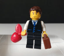 Load image into Gallery viewer, LEGO City Hotel Receptionist Minifigure Briefcase Heart Accessory Figure
