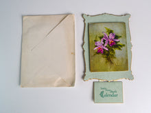 Load image into Gallery viewer, Rare Vintage christmas 1956 greeting card, used, Genuine vintage card, With enevelope, Flower The
