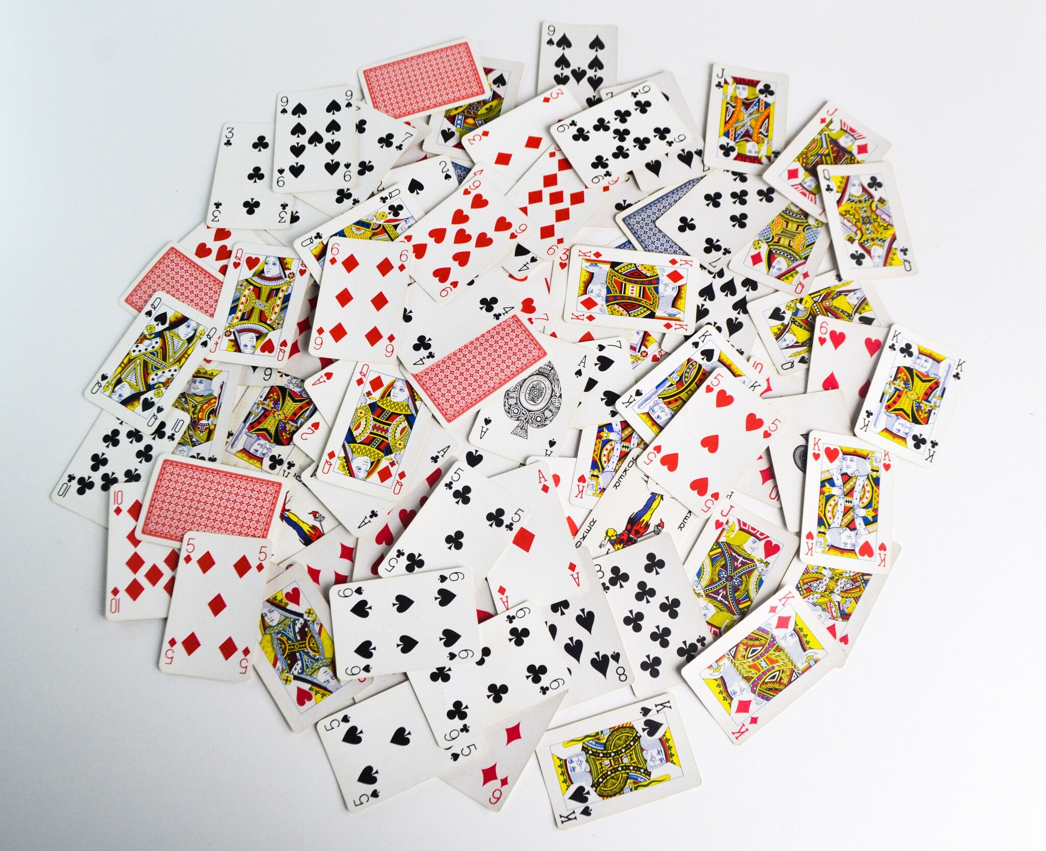 100 x Random Single Playing Cards Job Lot Bundle , Swap Vintage & Modern Various Designs, Ideal for