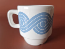 Load image into Gallery viewer, Vintage Wedgwood Hotelware Small Size Coffee Cup , Blue Pattern on white
