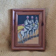 Load image into Gallery viewer, Old  Book Plate Print Picture Frame 3 White Horse Performing At Carnival Circus
