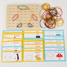 Load image into Gallery viewer, Wooden Math Pegboard Child Primary School Geometry Educational Toy
