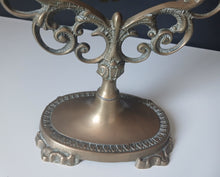 Load image into Gallery viewer, Vintage Brass Style Oval Vanity Mirror Ornate Swivel Dressing Table 50cm
