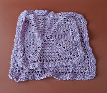 Load image into Gallery viewer, 2 x Rare Crochet Doily Ornamental Table Place Mats , Lilac Colour Vintage Retro
