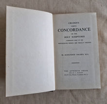 Load image into Gallery viewer, Cruden's Useful Concordance of The Holy Scriptures 1949 Alexander Cruden Reprint
