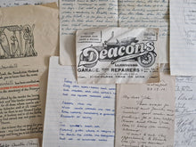 Load image into Gallery viewer, 9 x vintage ephemera: Religious  Paper, Hand Written Poems, Old letter, Old Advert, Signatures on ol
