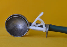 Load image into Gallery viewer, Vintage green plastic handle ice cream scoop , kitchen utensil, Made In England, 23cm Long
