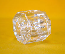 Load image into Gallery viewer, Clear Glass Octagon Scarf Pin Pot, Vintage unusual item
