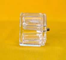 Load image into Gallery viewer, Clear Glass Octagon Scarf Pin Pot, Vintage unusual item
