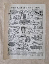 Load image into Gallery viewer, Vintage Drawing Image Book Plate Animal Traps Image Illustrations What Kind Of Trap is That? Specime
