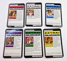 Load image into Gallery viewer, Vintage Cluedo Game Cards Spare Parts , Murder Wallet, Weapon Cards, Character Cards
