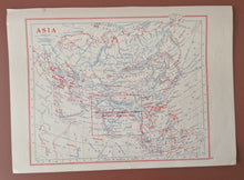 Load image into Gallery viewer, 4 x Vintage Printed Maps Of India and Ceylon , South Africa, Asia, United States and Canada, Old Boo
