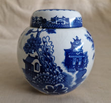 Load image into Gallery viewer, Vintage ginger jar Royal Cauldon Bristol Ironstone Willow Chinese style painted
