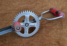 Load image into Gallery viewer, Vintage Rotary Hand Whisk Egg Whisk Hand Beater Mixer Red Wooden Handle Skyline Retro

