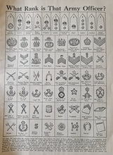 Load image into Gallery viewer, Vintage Drawing Image Book Plate , Army Officer Rank Badges Patch Image Illustrations, What Rank is

